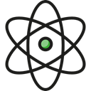 education, physics, Atomic, science, Atom, nuclear, Electron Black icon