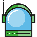Astronaut, user Black icon
