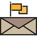 Message, interface, Multimedia, envelopes, envelope, Email, mail, Communications, mails Tan icon