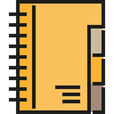 education, Notebook, bookmark, Business, Agenda, Address book SandyBrown icon