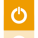 Mirror, standby, power Orange icon