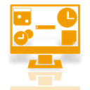 Alt, gadget, Mirror Orange icon