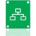 Mirror, network, connected, drive SeaGreen icon