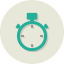 flat, Clock, six, revision Gainsboro icon