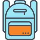 Backpack, travel, Bags, luggage, baggage PaleTurquoise icon