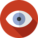 Multimedia Option, show, Healthcare And Medical, optical, Eye, Ophthalmology, Body Part Firebrick icon