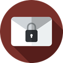 padlock, private, Communications, Mailing, security, Email, envelope SaddleBrown icon