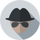 Occupation, Professions And Jobs, user, Man, Agent, job, people, detective, Avatar, profession, spy, malware LightGray icon