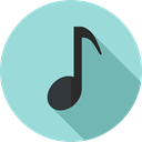 Music And Multimedia, music player, music, musical note LightBlue icon