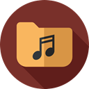 Folder, music, Music And Multimedia, songs, Files And Folders, storage, musical SaddleBrown icon