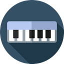 music, Keyboard, Music And Multimedia, Keys, Orchestra, piano, musical instrument DarkSlateGray icon