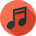 Music And Multimedia, music, music player, Quaver, musical note, song Tomato icon