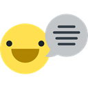 Emoji, Communications, Speaking, Chat, speech bubble, Smileys, Emoticon, talk, Talking, chatting Khaki icon