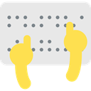 reading, Communication, Braille, Communications Lavender icon