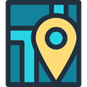 Maps And Location, Street Map, Maps And Flags, Map, position, locations, pin, placeholder, map pointer, Map Location, Map Point, Gps DarkSlateGray icon