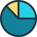 Stats, statistics, graphical, Business, Business And Finance, marketing, Pie chart, finances DarkCyan icon