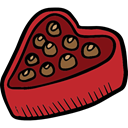 Valentines Day, Chocolate Box, food, sweets, Heart Shaped, romantic, love, Heart, Dessert, lovely, Romanticism, Burning Firebrick icon
