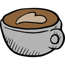 hot drink, food, coffee cup, Tea Cup, Chocolate, Valentines Day, mug, Coffee DarkGray icon