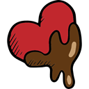 Valentines Day, lovely, Romanticism, Chocolate, romantic, Heart, love Firebrick icon