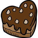 romantic, cake, food, love, Romanticism, Valentines Day, Heart Shaped, lovely SaddleBrown icon