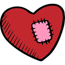 Healing, romantic, Heart, Valentines Day Firebrick icon