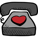 Telephone Call, Tools And Utensils, technology, telephone, Valentines Day, Conversation DarkSlateGray icon