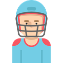 Avatar, Social, player, profile, Sports And Competition, user, American football SkyBlue icon