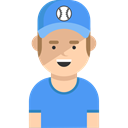 Avatar, user, Social, Baseball Player, Sports And Competition, profile CornflowerBlue icon