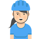 profile, user, Social, Avatar, Sports And Competition, Cyclist CornflowerBlue icon