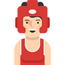 Avatar, boxer, user, Social, Sports And Competition, profile Crimson icon