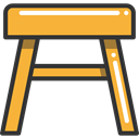 Seat, furniture, Chair, buildings, Furniture And Household, stool Goldenrod icon
