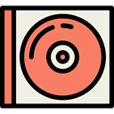 Dvd, Bluray, music, Cd, music player, Music And Multimedia, compact disc, Multimedia Salmon icon
