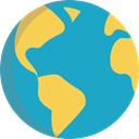 Maps And Location, Maps And Flags, Planet Earth, worldwide, global, Earth Globe, Geography LightSeaGreen icon