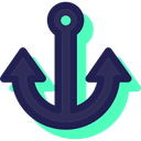 sail, tattoo, Tools And Utensils, navy, miscellaneous, Anchor, sailing, Anchors MidnightBlue icon