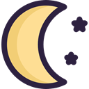 Moon, weather, starry, Astronomy, night, Stars Khaki icon
