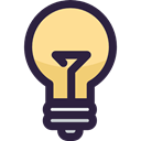 electronics, illumination, invention, electricity, Light bulb, Idea, technology DarkSlateGray icon