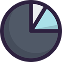 statistics, finances, Pie chart, Stats, Business And Finance, Business, graphical, marketing DarkSlateGray icon