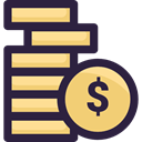 Business And Finance, Coins, Business, Currency, Money, stack, Cash DarkSlateGray icon