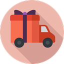 transportation, transport, Delivery Truck, Shipping, Shipping And Delivery, gift LightPink icon