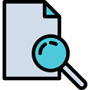 File, Loupe, Archive, search, preview, Files And Folders, ui, document, magnifying glass Gainsboro icon