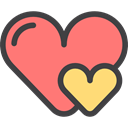 shapes, Peace, Love And Romance, Like, loving, Heart, interface, lover, Valentines Day Salmon icon