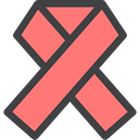 Healthcare And Medical, medical, Aids, Ribbon, Solidarity Salmon icon