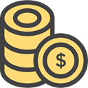 Coins, stack, Money, Currency, Business, Cash, Business And Finance Khaki icon