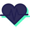 Healthcare And Medical, Cardiogram, heart rate, Electrocardiogram, Heart, medical, pulse DarkSlateGray icon