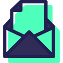 Letter, Note, Email, envelope, Communications Turquoise icon