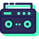 music player, portable, radio, electronic, Music And Multimedia, music, cassette MidnightBlue icon