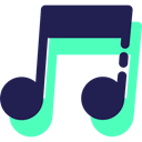 music, Quaver, interface, music player, song, Music And Multimedia, musical note MidnightBlue icon