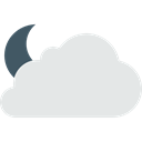 Cloud, sky, meteorology, weather, Atmospheric, Cloudy, Cloudy Night Gainsboro icon