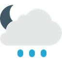 rainy, night, weather, Rain, Storm, sky, meteorology Gainsboro icon
