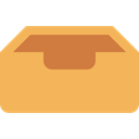 File, tray, symbols, tool, inbox, mail, Email, Files And Folders, symbol, interface, received SandyBrown icon